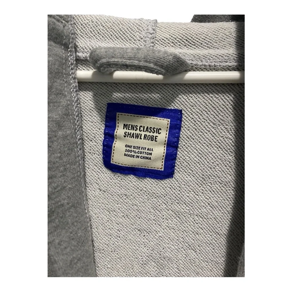 UNISEX HOODED BATHROBE SWEATSHIRT MATERIAL fleece lining Mothers Day gift sporty